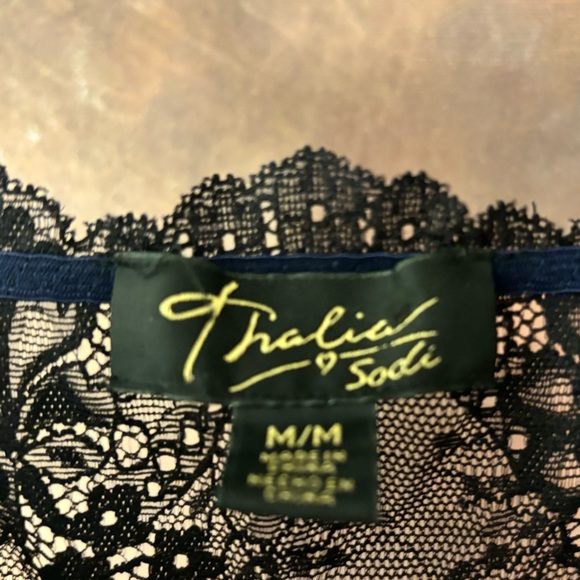 Navy and Black Lace Nightgown Size M - Picture 4 of 5